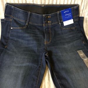 Straight leg tummy control dark wash Apt 9 jeans